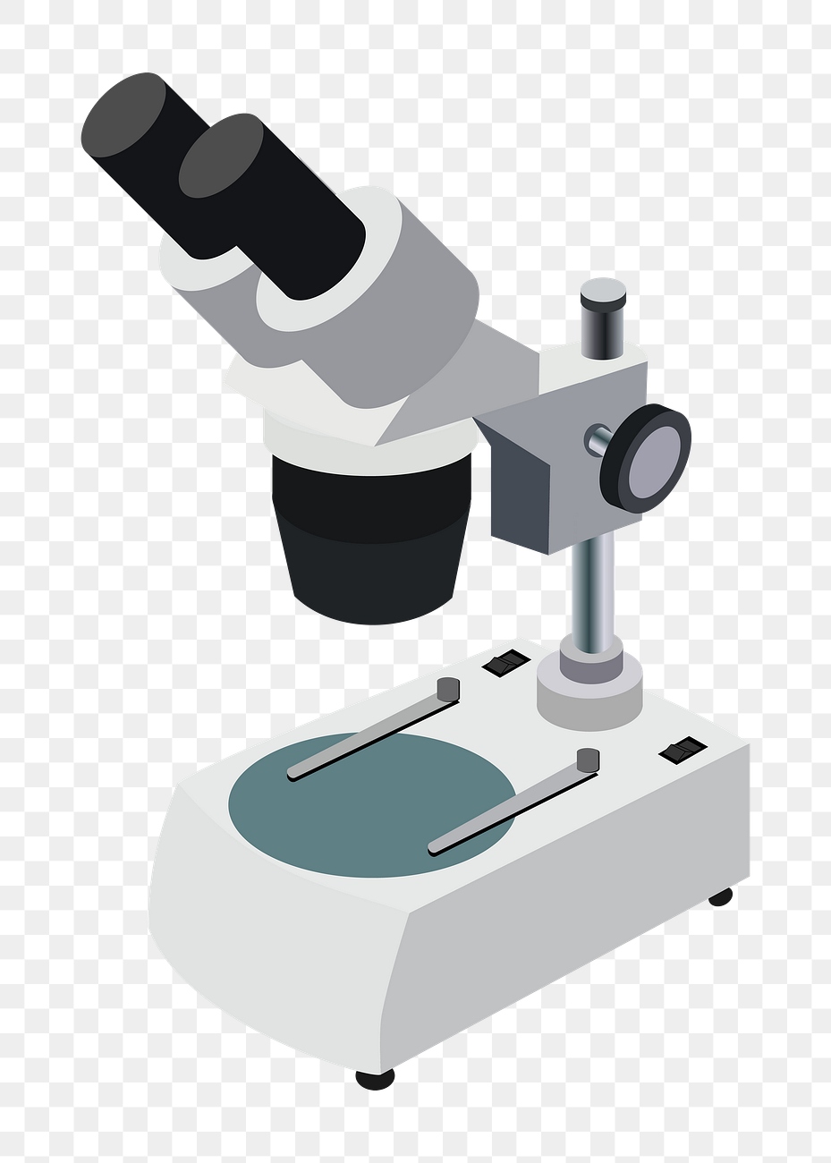 Illustrated microscope used as a lecture library marker